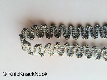 Bronze Woven Zari Thread Lace Trim, Approx. 24mm wide - 200317L150